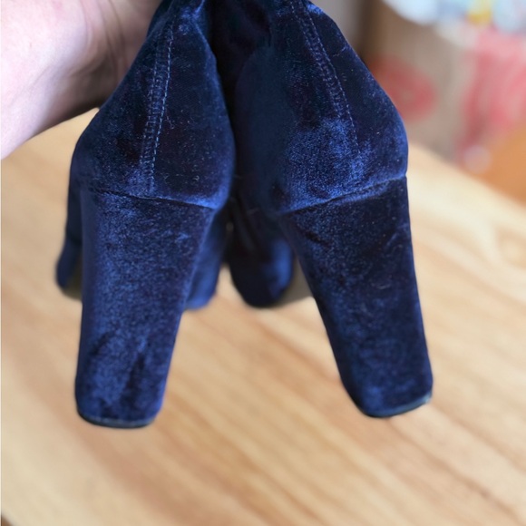 Steve Madden Blue Velvet Ankle Boots - Picture 8 of 11
